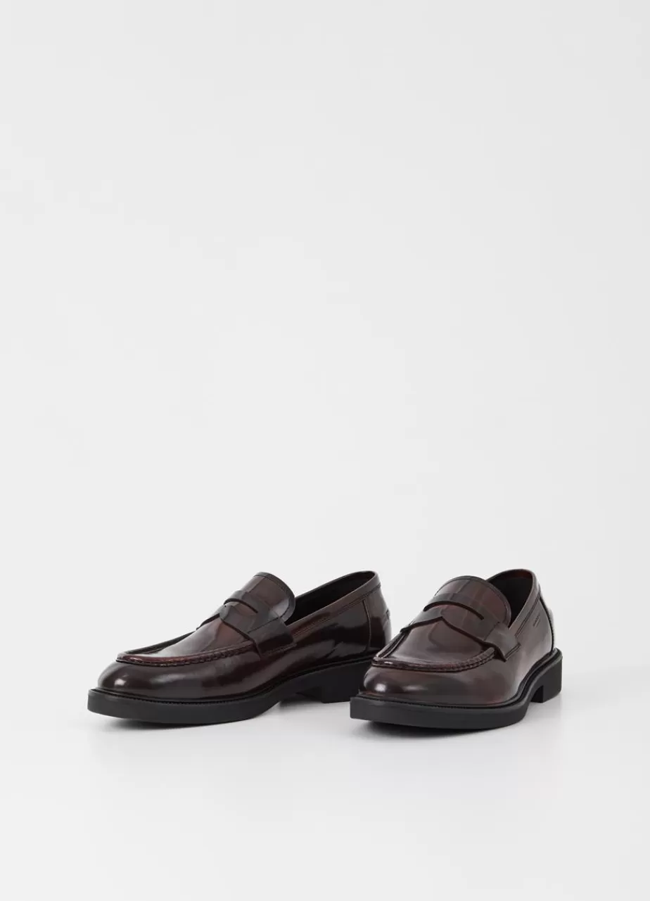 Vagabond Alex M Loafer Rouge Fonce Cuir Glace Clearance