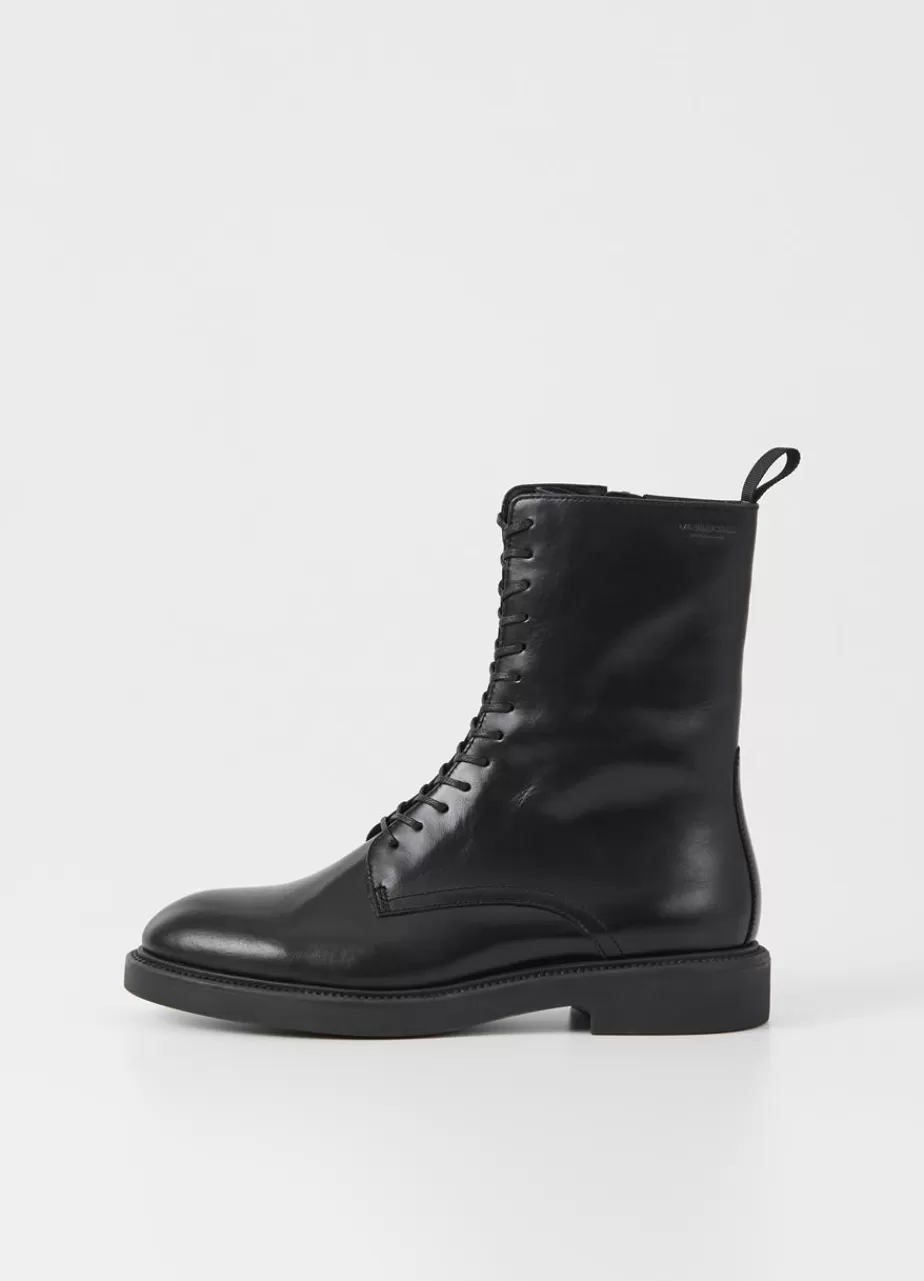 Vagabond Alex W Bottes Noir Cuir Clearance