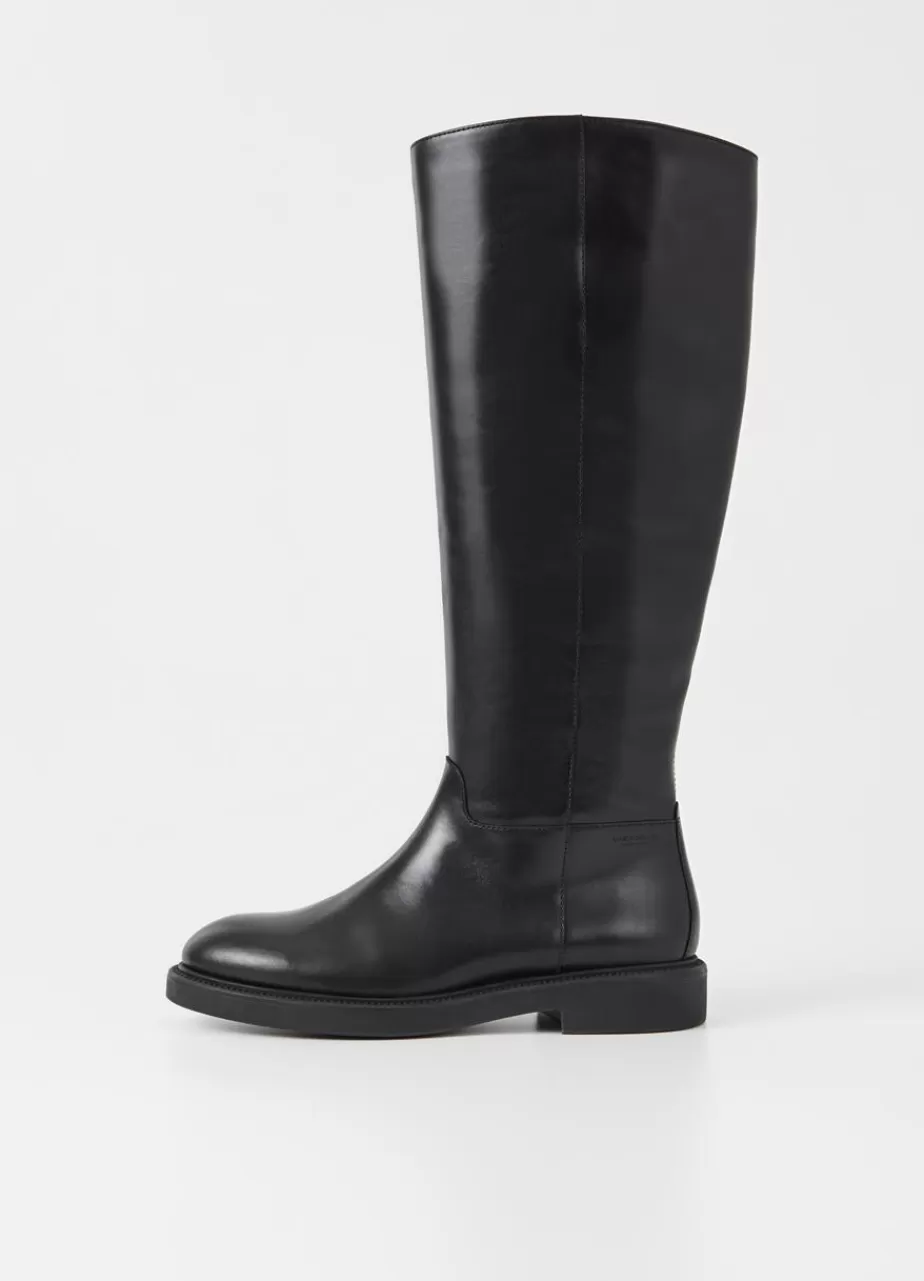 Vagabond Alex W Bottes Hautes Noir Cuir New