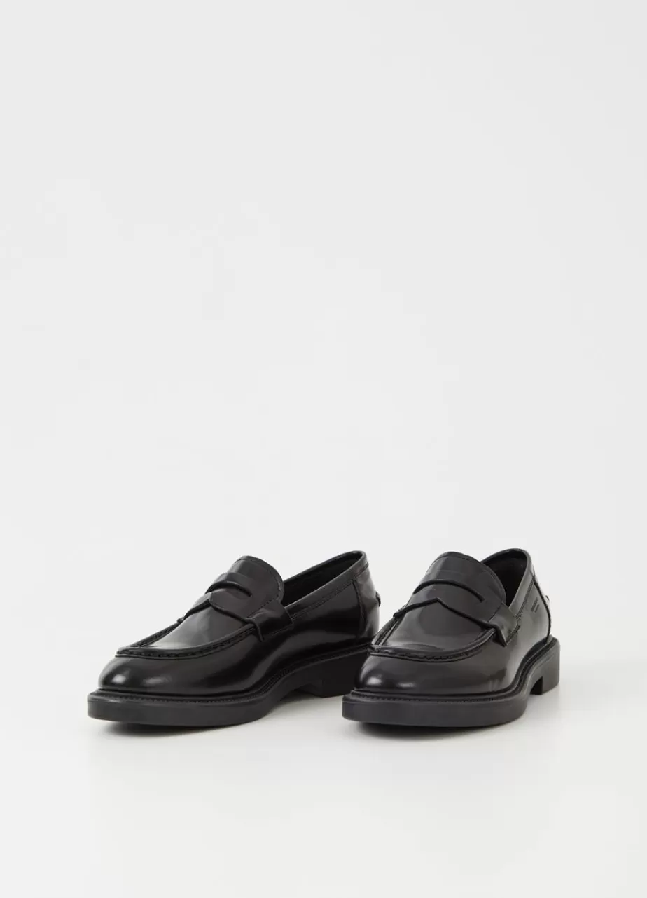 Vagabond Alex W Loafer Noir Cuir Glace Cheap