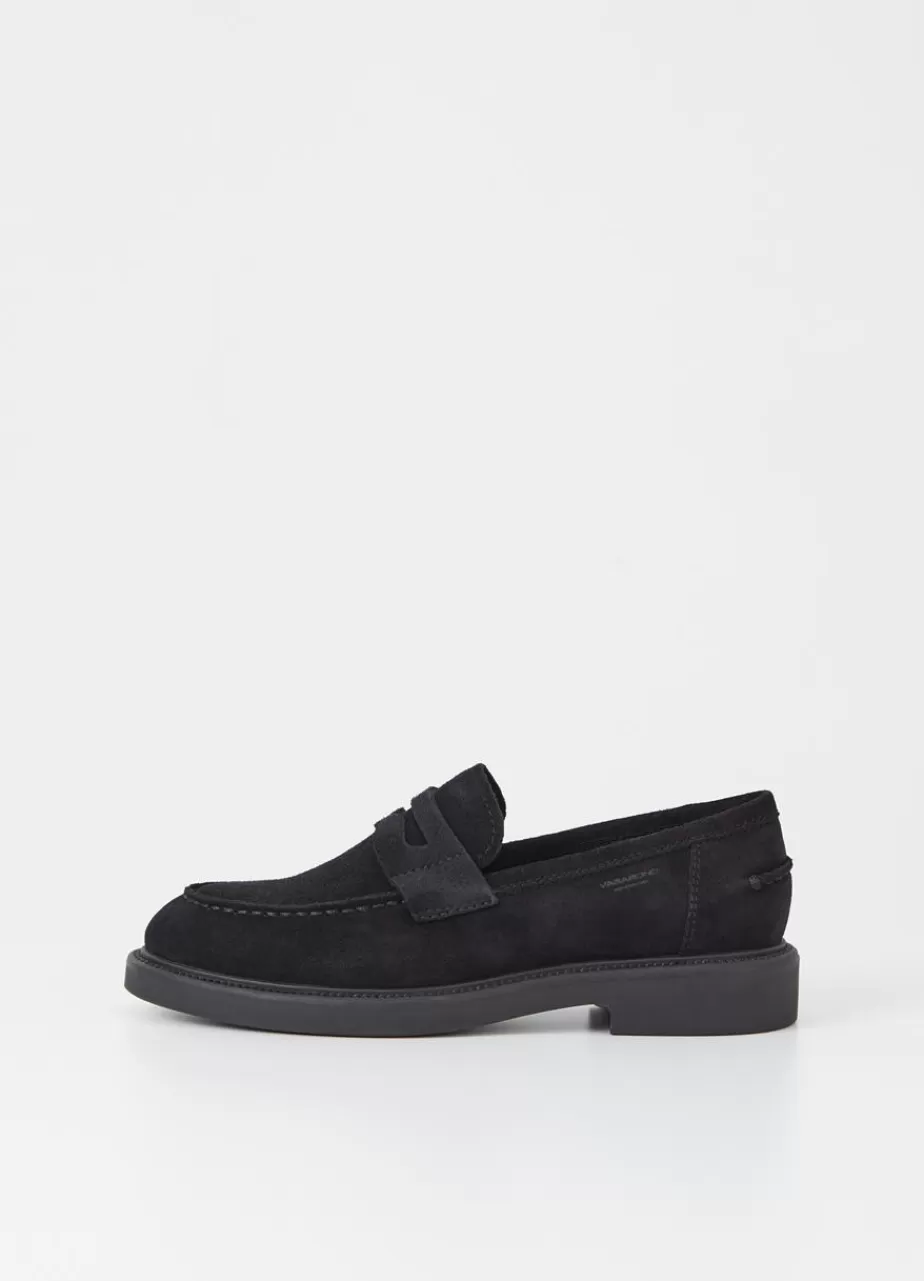 Vagabond Alex W Loafer Noir Daim Best Sale