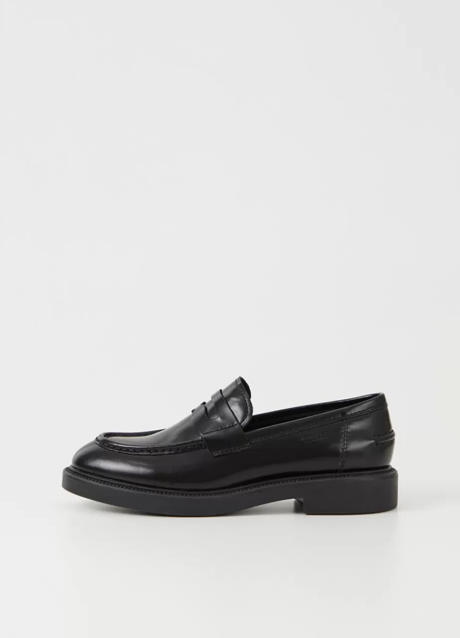 Vagabond Alex W Loafer Noir Cuir Glace Cheap