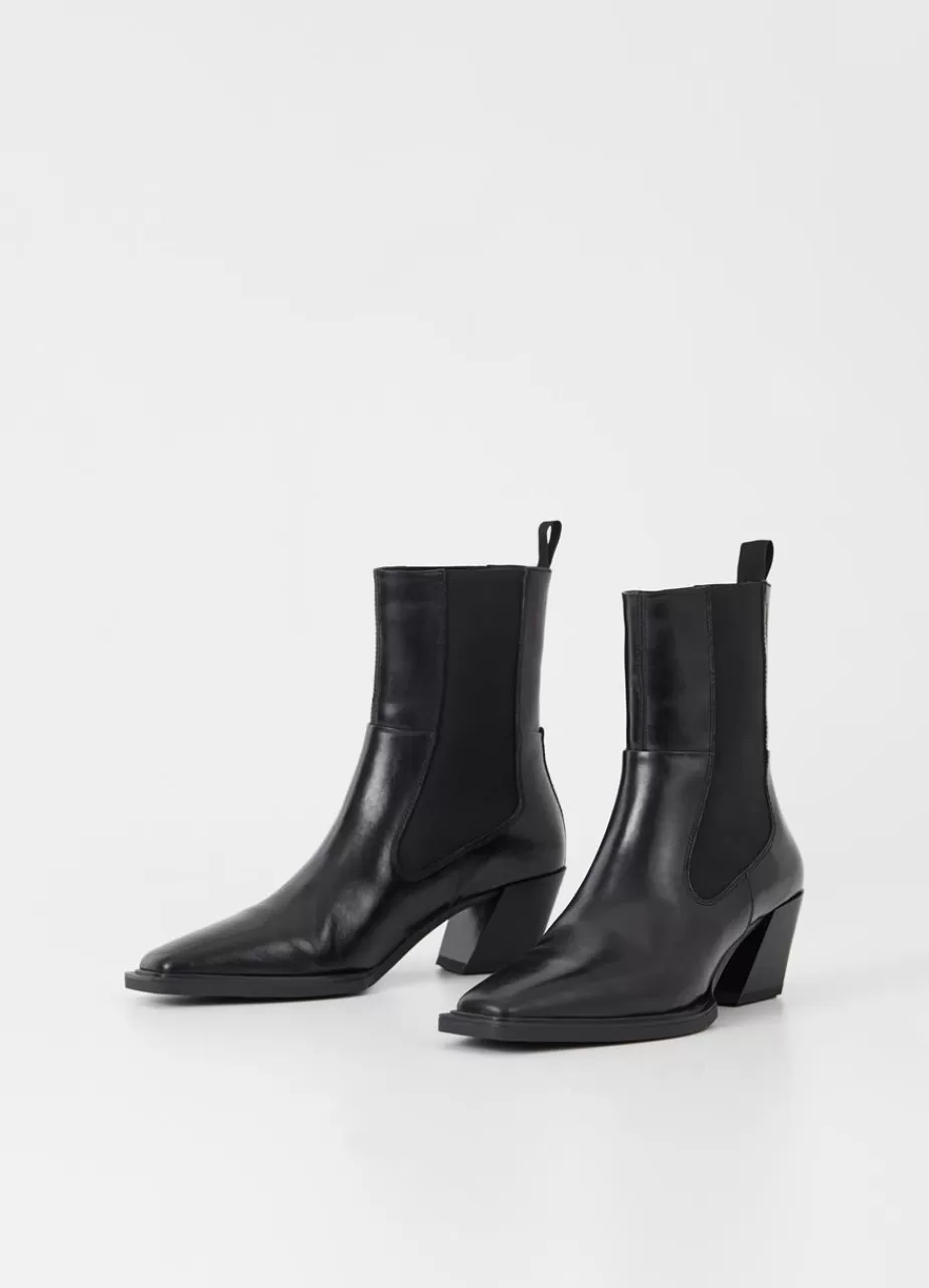 Vagabond Alina Bottes Noir Cuir Flash Sale