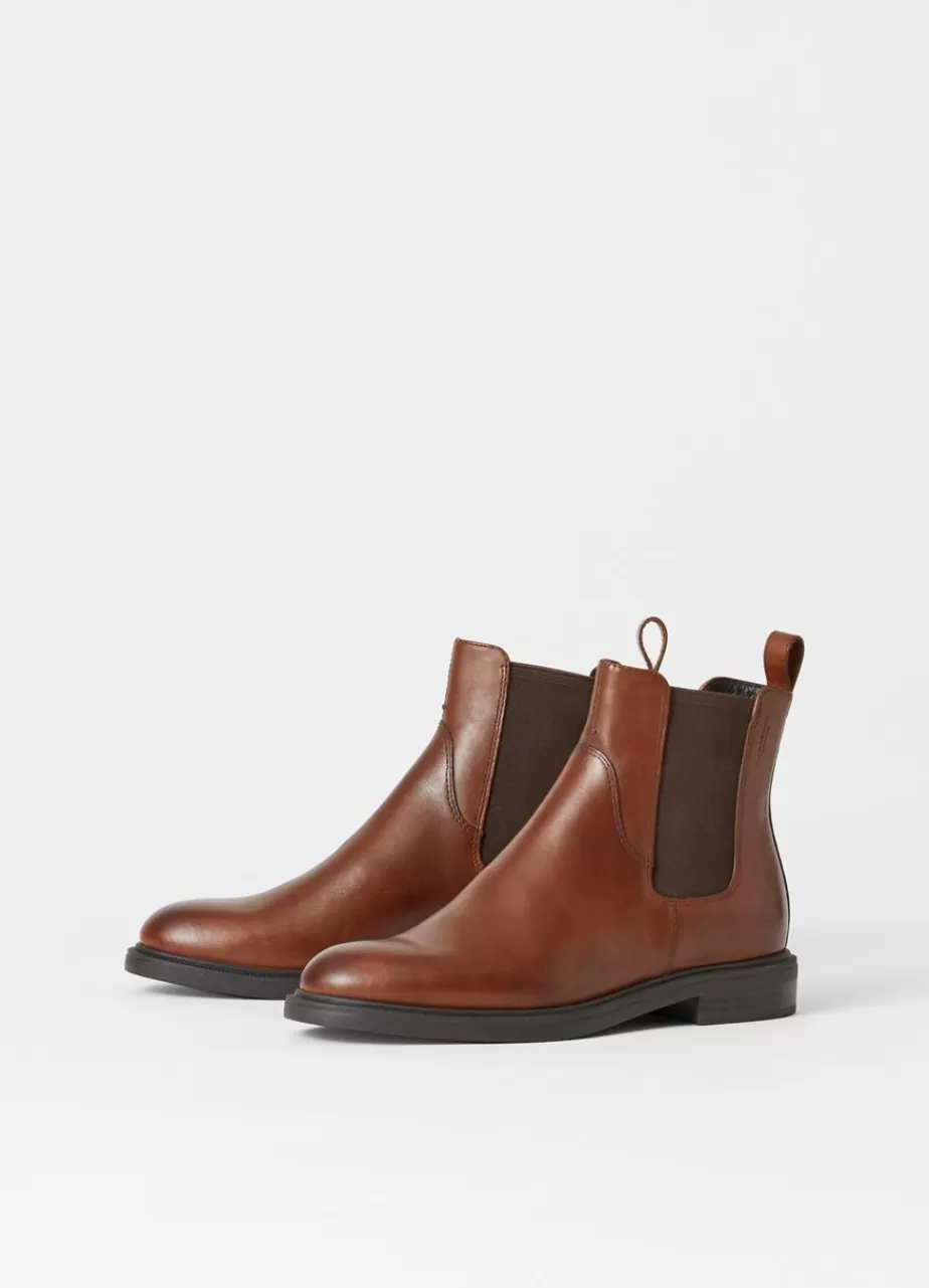 Vagabond Amina Bottes Marron Cuir Clearance