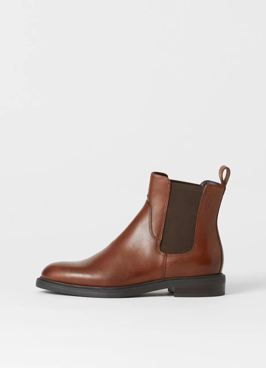 Vagabond Amina Bottes Marron Cuir Clearance