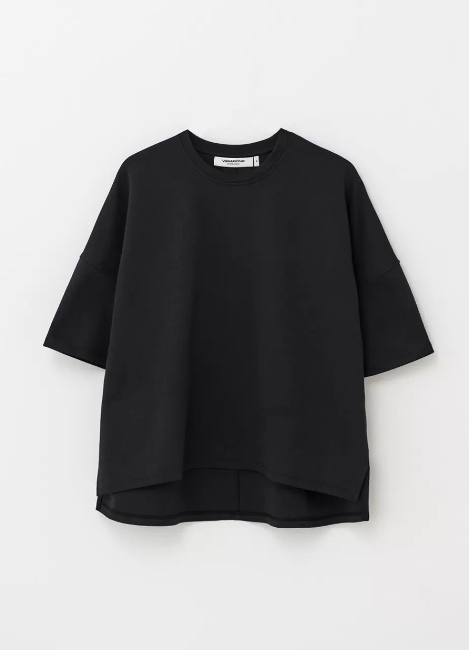 Vagabond Boxy T-Shirt Noir Textile Best Sale