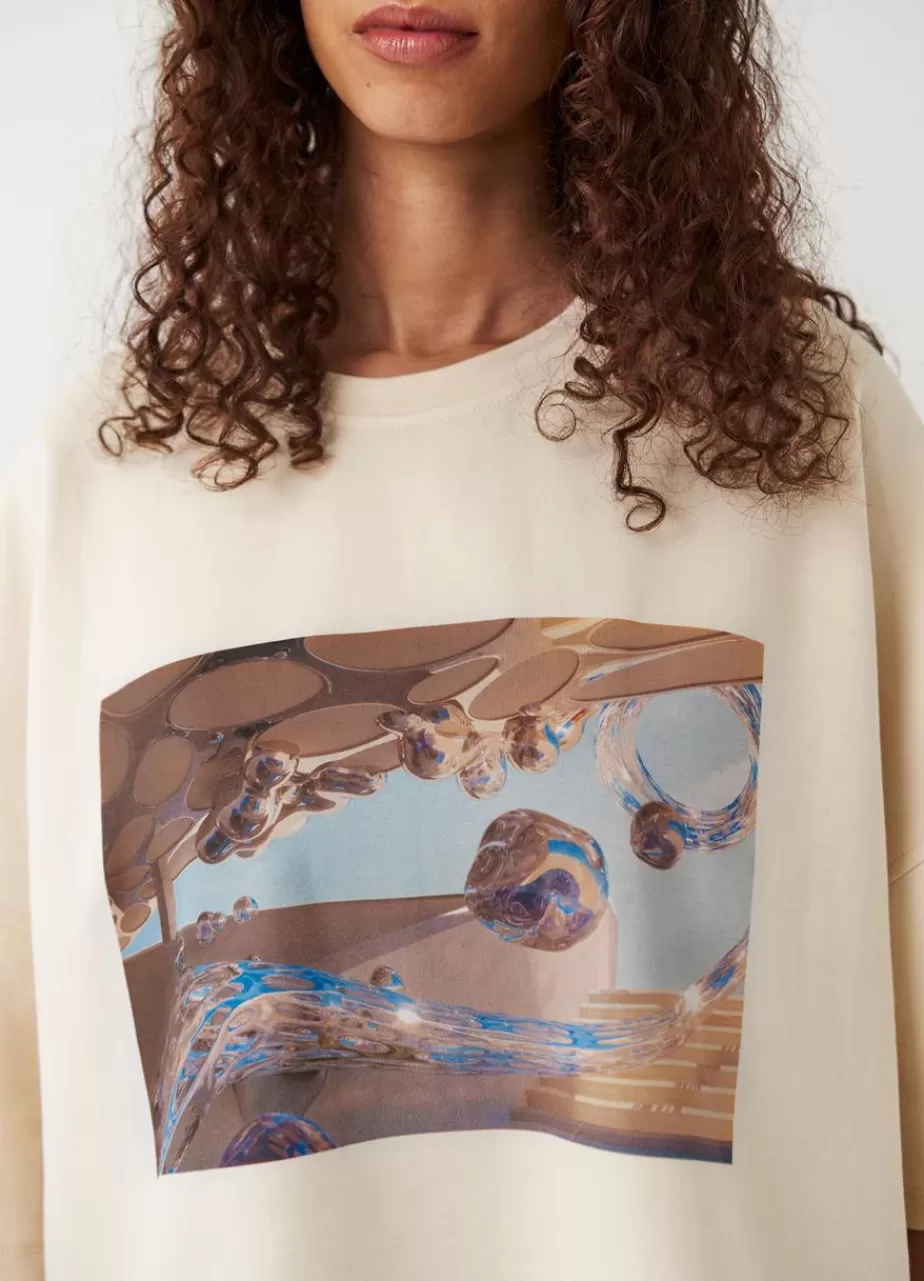 Vagabond Boxy T-Shirt X Micky Ho Blanc Casse Textile Online