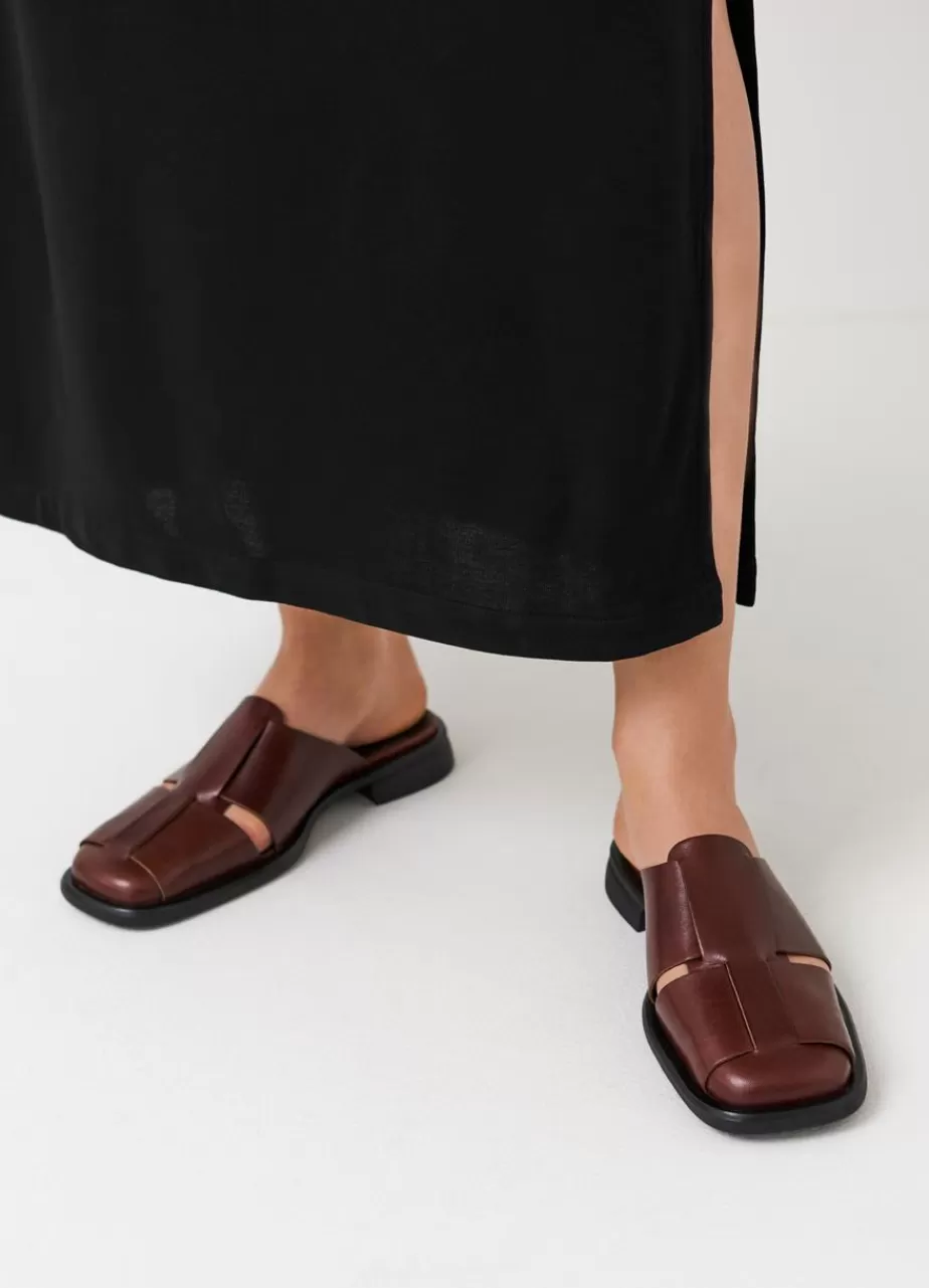 Vagabond Brittie Mules Marron Fonce Cuir Fashion