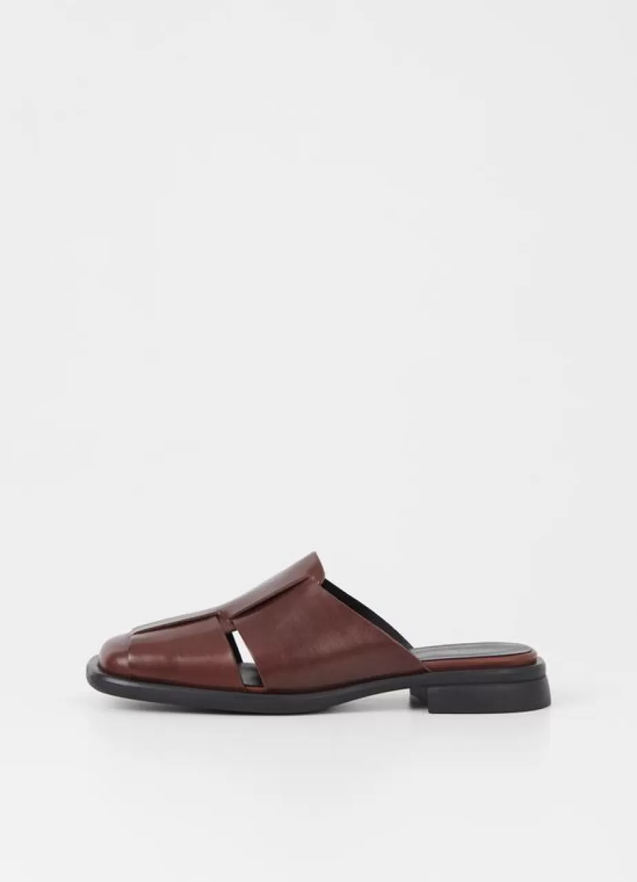 Vagabond Brittie Mules Marron Fonce Cuir Fashion