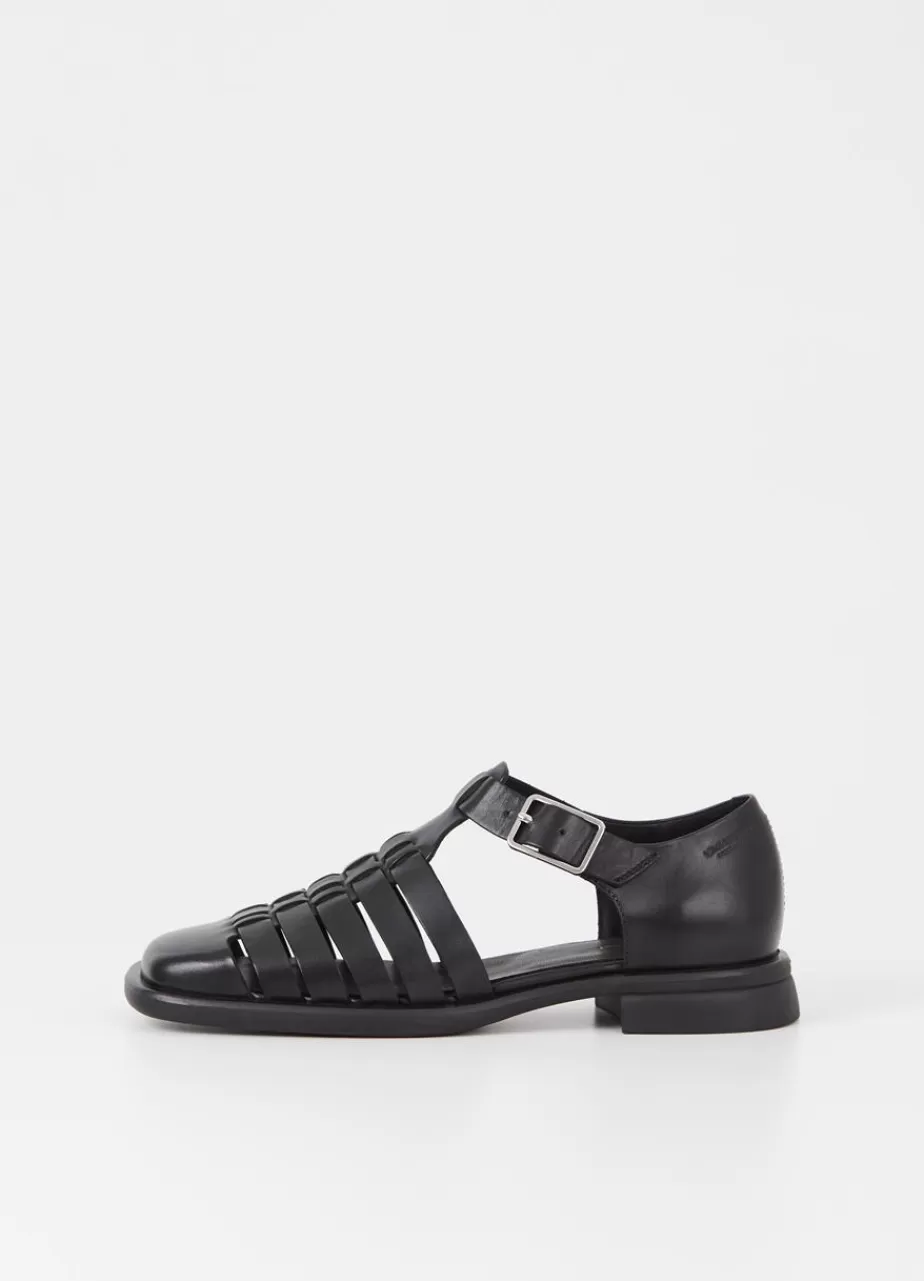 Vagabond Brittie Sandales Noir Cuir Clearance