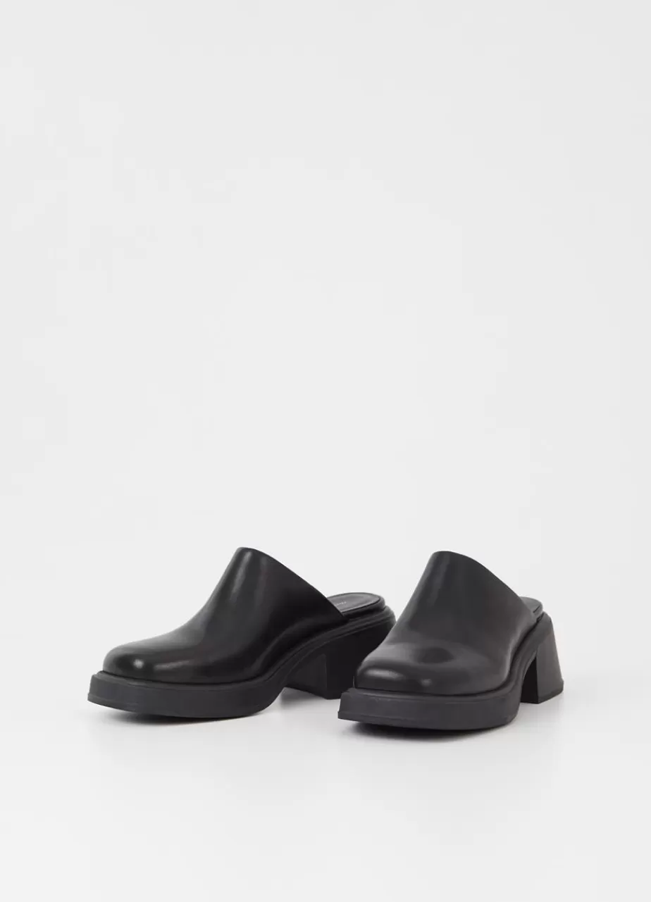 Vagabond Dorah Mules Noir Cuir Hot