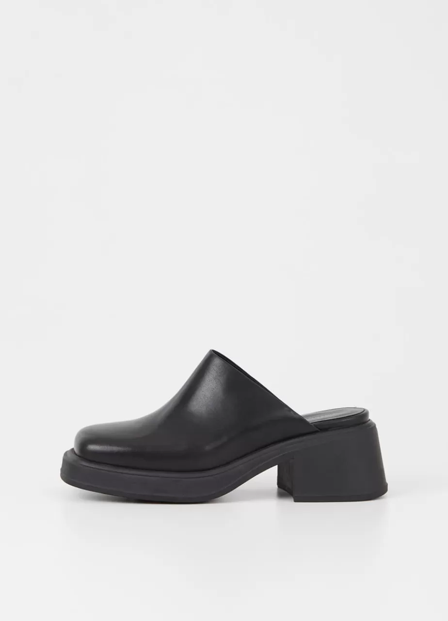 Vagabond Dorah Mules Noir Cuir Hot