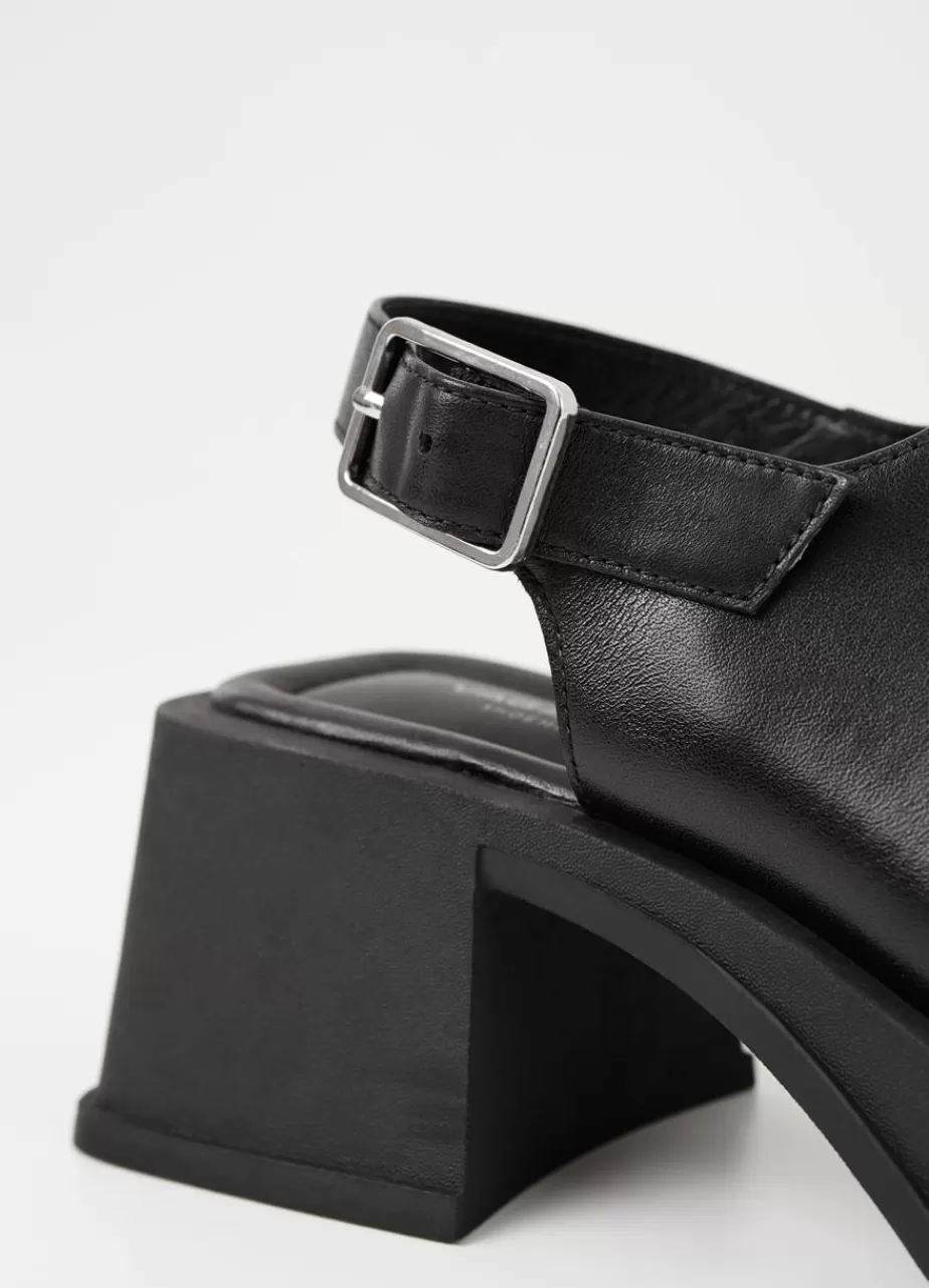 Vagabond Hennie Sandales Noir Cuir Flash Sale