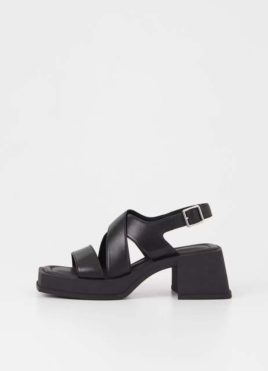 Vagabond Hennie Sandales Noir Cuir Discount