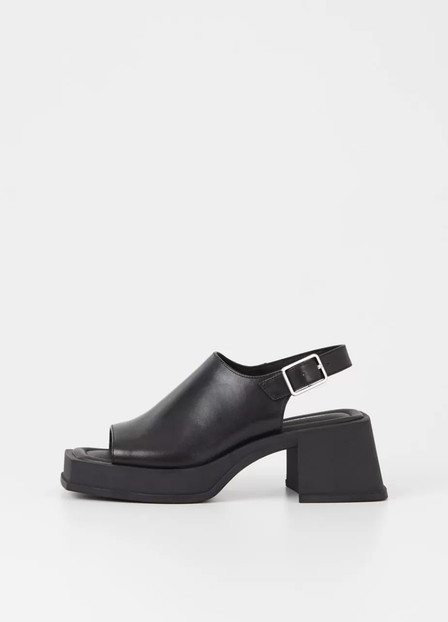 Vagabond Hennie Sandales Noir Cuir Flash Sale