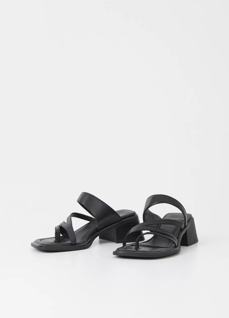 Vagabond Ines Sandales Noir Cuir Clearance