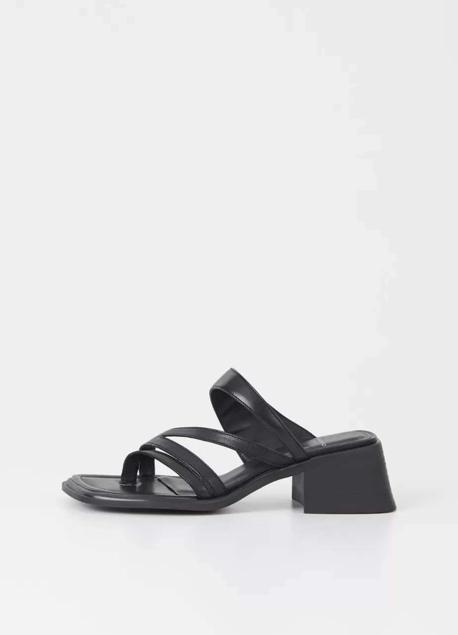 Vagabond Ines Sandales Noir Cuir Clearance