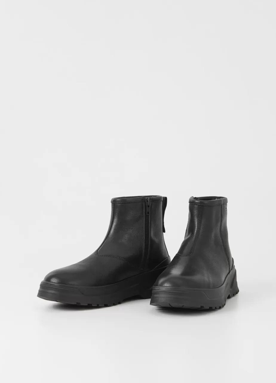 Vagabond Isac Bottes Noir Cuir Outlet