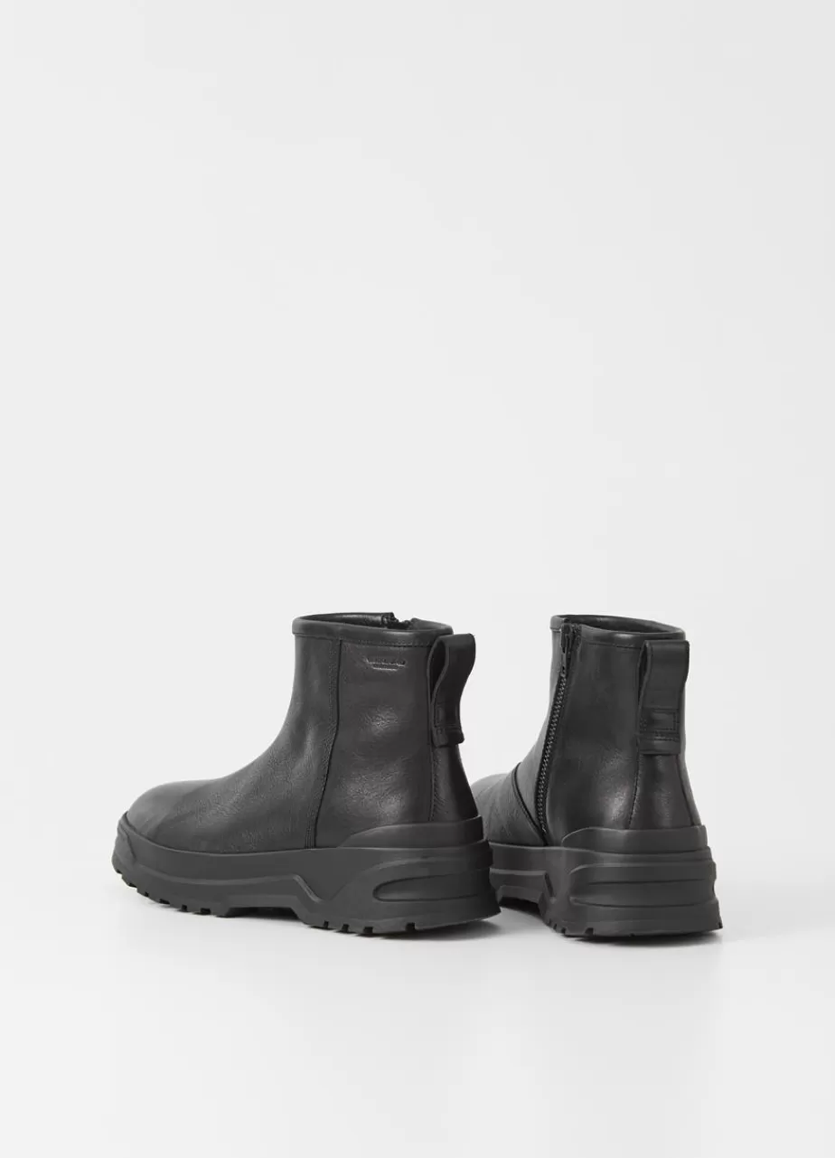 Vagabond Isac Bottes Noir Cuir Outlet