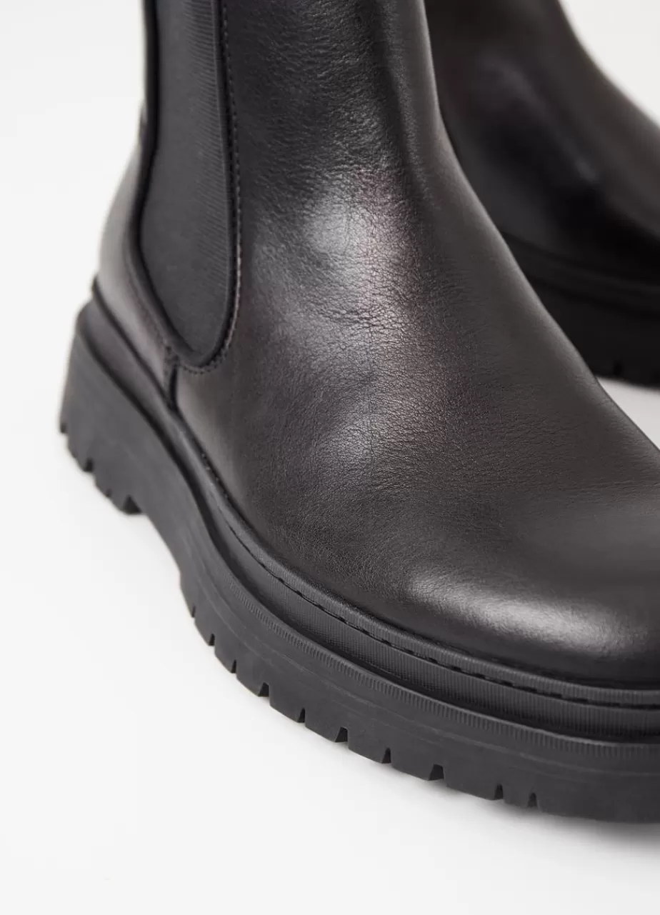 Vagabond James Bottes Noir Cuir Flash Sale