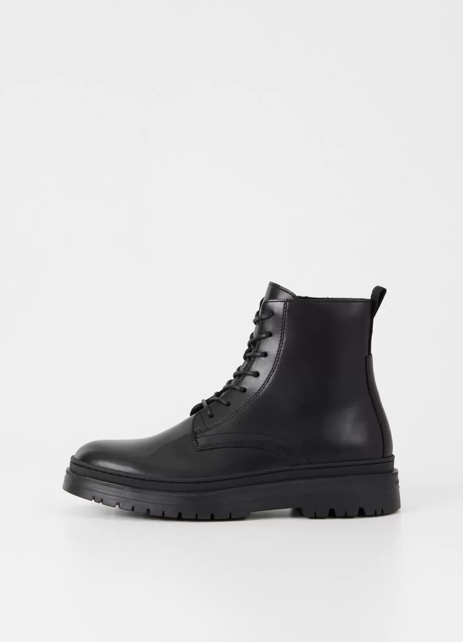 Vagabond James Bottes Noir Cuir Hot