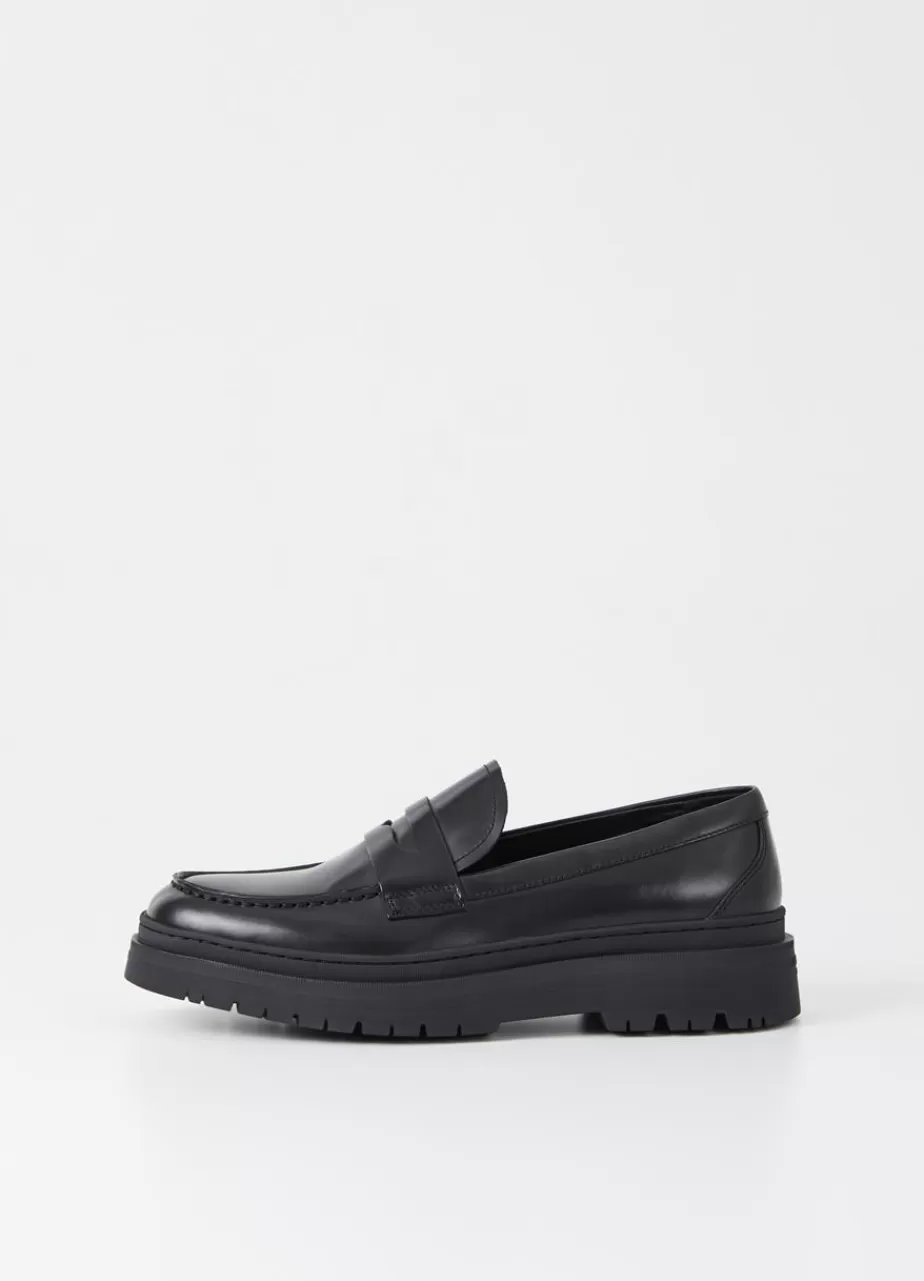 Vagabond James Loafer Noir Cuir Glace Fashion