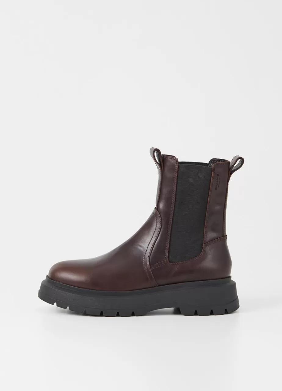 Vagabond Jeff Bottes Marron Fonce Cuir Best