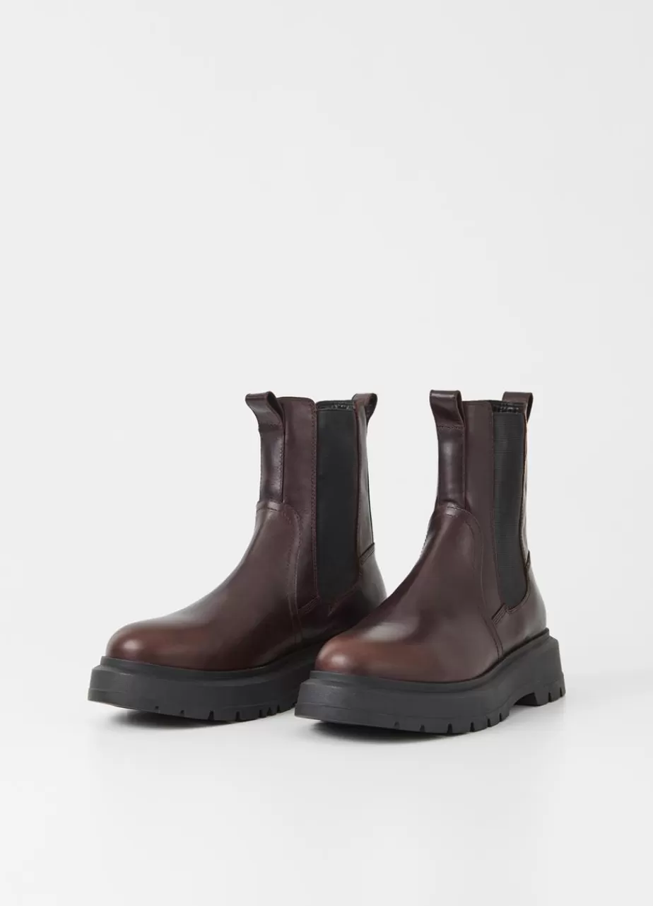 Vagabond Jeff Bottes Marron Fonce Cuir Best