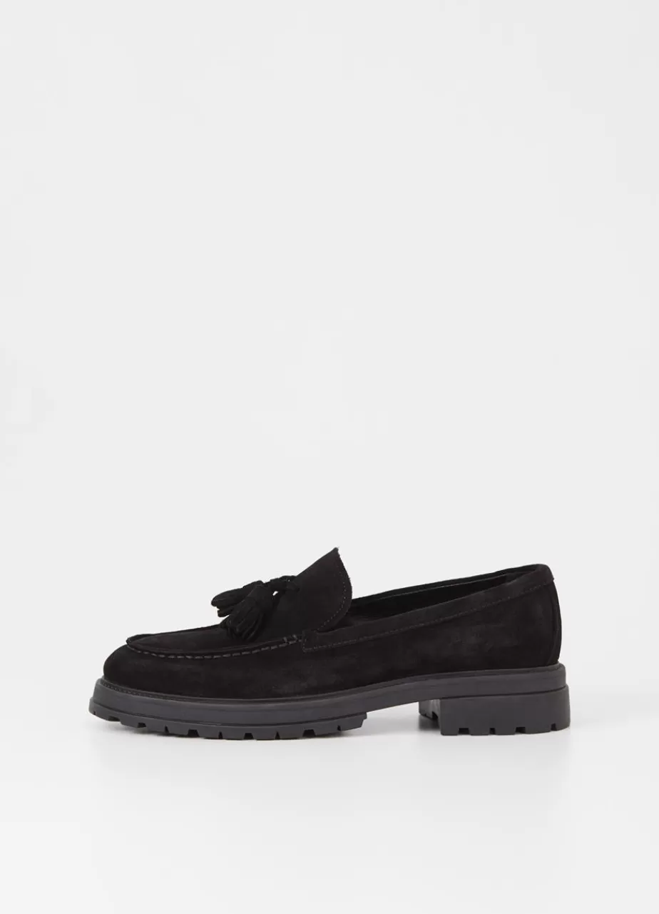 Vagabond Johnny 2.0 Loafer Noir Daim Clearance