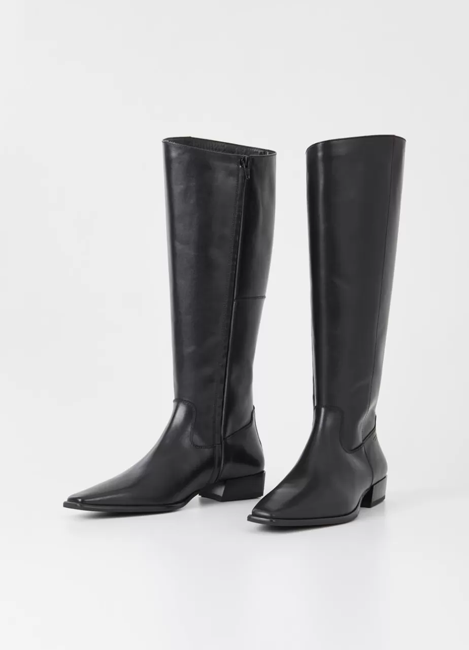 Vagabond Nella Bottes Hautes Noir Cuir Store