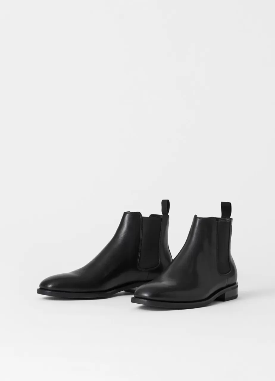 Vagabond Percy Bottes Noir Cuir Flash Sale