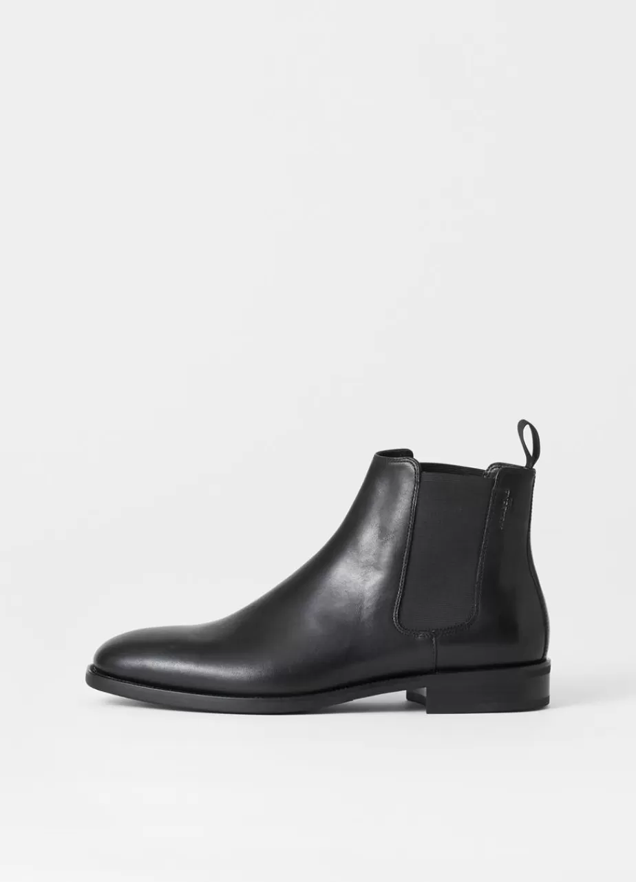 Vagabond Percy Bottes Noir Cuir Flash Sale