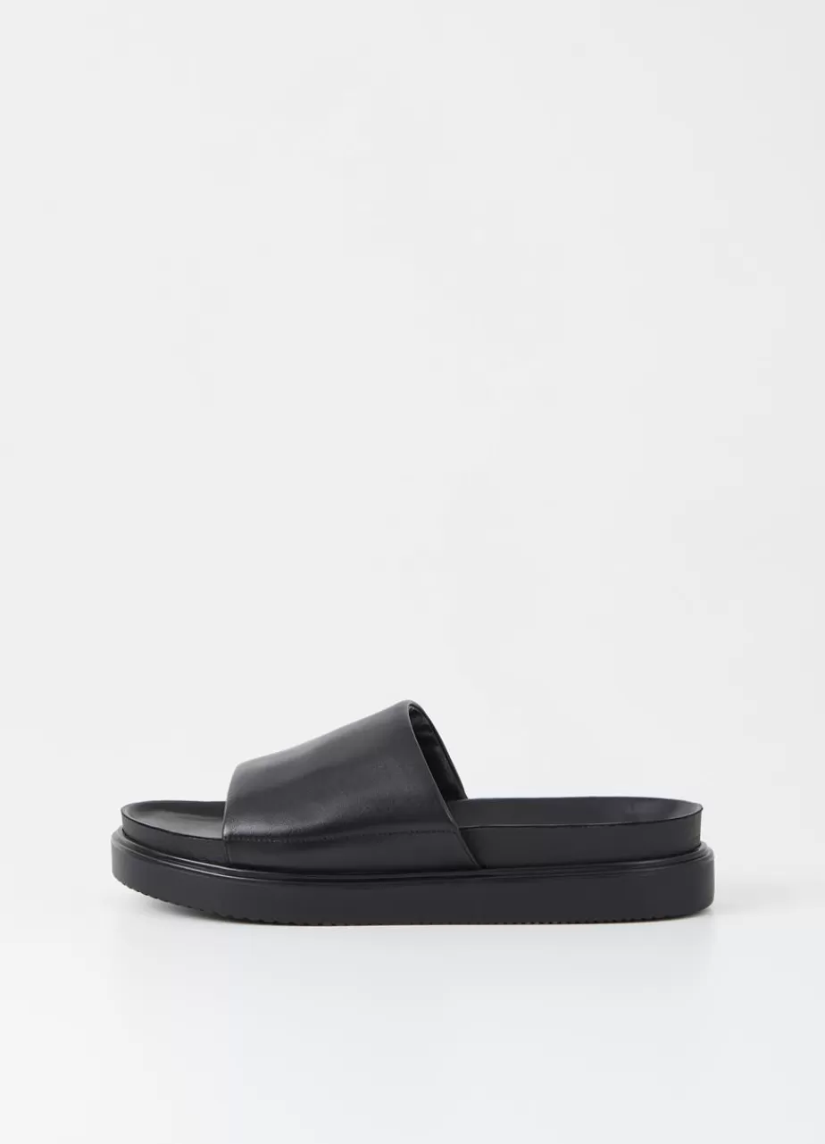 Vagabond Seth Sandales Noir Cuir Outlet